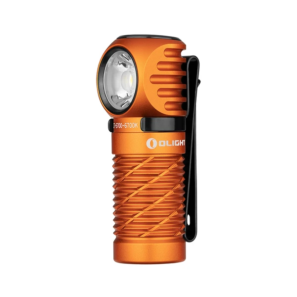 OLIGHT(オーライト) Perun 2 Mini オレンジ 昼光色CW Perun 2 Mini 1100 Lumens Rechargeable Right-Angle Headtorch