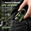 Green GoBigger pocket EDC fidget toy sliding into a jeans pocket, highlighting its compact, lightweight design