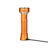 Prowess orange rechargeable flashlight with textured grip and charging cable.