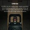 Olight Black Osight SE Reflex Sight Point of View showing 6 MOA Red Dot aimed at Target for fast tactical shooting