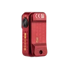 Olight Red OCLIP PRO side view, featuring intricate Chinese engravings, a rotating light switch, and a utility clip for everyday carry.