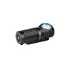 Olight Black Perun 3 Mini Headlamp Side View with Magnetic Charging and Pocket Clip for Everyday Carry