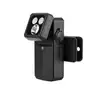 Olight Oclip 2 Ultra black clip-on EDC flashlight with adjustable tilting LED light head and pocket clip on white background