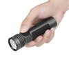 Olight Black Seeker 4 Pro Flashlight Handheld View with Textured Grip and Rotary Switch for Outdoor Search and Rescue
