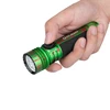 Olight Green Seeker 4 Pro Flashlight in hand with Textured Grip for Bright Illumination