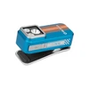 Olight Blue OCLIP PRO rechargeable clip light, angled view, multi-LEDs, orange stripes, and USB-C port for versatile hands-free lighting.