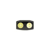 Olight Green ArkPro Ultra Flat Flashlight Front Close Up with Dual LED Light Sources for Everyday Carry and Outdoor Use