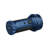 Olight Marauder 2 powerful blue rechargeable flashlight with rotary switch and grip on white background