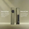 Olight Arkfeld Ultra Olive Green Flashlight Front and Back with Pocket Clip for Everyday Carry and Illumination