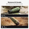 Rugged green monocular: IP67 waterproof in rain, 2m drop-proof in dirt. Durable for rough outdoor environments.