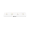 Olight 4-position magnetic charging base for flashlights, white, with gold-rimmed charging ports.