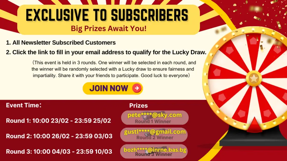 [Newsletter Giveaway! 3 Round Total ] Big Prizes Await You! 