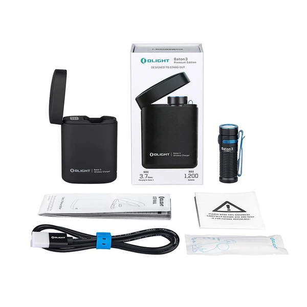 Baton 3 Wireless Charging Torch with charging Case - Olight UK