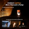 Multi-functional camping lantern with 3-stage ambient lighting, main light, tent light, and table light for versatile outdoor use.