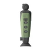 Green monocular thermal imager on white background, top-down view, with multiple control buttons