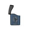 Olight Baton 4 Premium Edition Blue with Compass Design Open Lid Side View for Everyday Carry and Portable Lighting