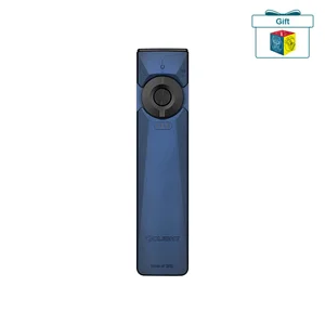 Olight Blue Arkfeld Ultra Flat Flashlight Front View with Laser UV Light and Battery Indicator for EDC and Outdoor Use