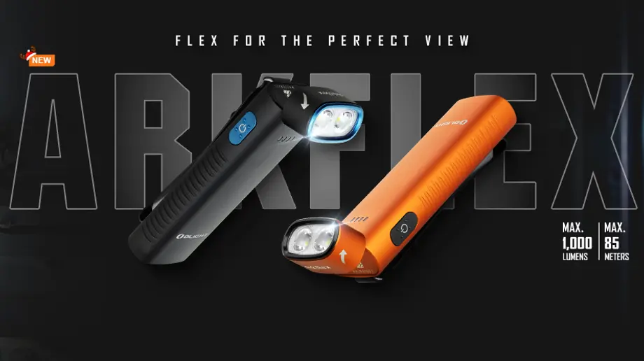 オーライト　Olight Arkflex OLIGHT Arkflex Adjustable Right Angle Flashlight, 1000