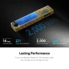 Olight Bronze ArkPro Flat Flashlight Internal Battery View Highlighting 2000mAh Capacity and Long-Lasting EDC Performance