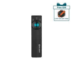 Olight Black ArkPro Multi-Light Flashlight Front View with White, Red, and UV Light Modes for Everyday Carry
