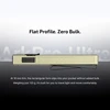 Olight Golden ArkPro Ultra Flat Profile Flashlight Side View with Pocket Clip showcasing its Ultra-Thin Design for EDC Use