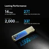 Olight Gold ArkPro Ultra Flashlight Internal Battery View Showing 2000mAh Capacity for Lasting EDC Performance