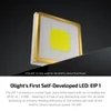 Olight ArkPro Ultra EIP 1 Self-Developed Yellow and Gold LED Chip Close Up for Pure Flood Beam and High Lumens Efficiency