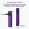 Olight Purple ArkPro Flat Flashlight showing USB-C and magnetic charging options for versatile everyday carry power