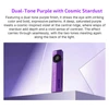 Olight Dual-Tone Purple ArkPro Flashlight Front View featuring Cosmic Stardust Patterns for EDC and Outdoor Lighting
