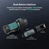 Olight Baton 3 Pro Max with 18350 rechargeable battery and optional CR123A lithium battery for versatile power
