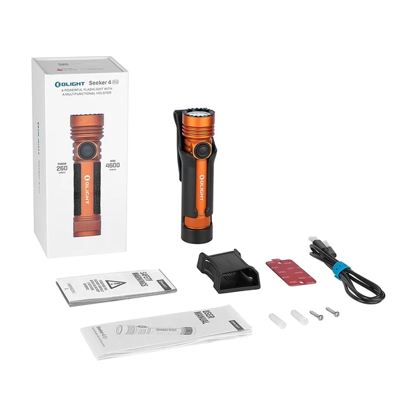 Seeker 4 Pro LED Torch 4600 Lumens USB -C Rechargeable - Olight UK