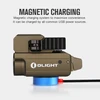 Olight magnetic charging system, convenient USB power source, dark earth weapon light.