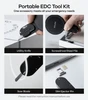 Aulumu portable EDC tool kit showing utility knife, screwdriver, steel file, saw blade, and SIM ejector pin.