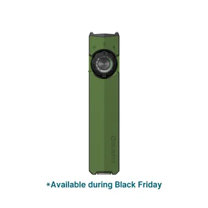 Olight Arkfeld Pro flat flashlight in olive green with laser UV and white light modes available for Black Friday sale