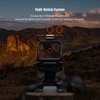 Red dot sight displaying a multi-reticle system with a 2-MOA dot and 65-MOA circle against a desert mountain background