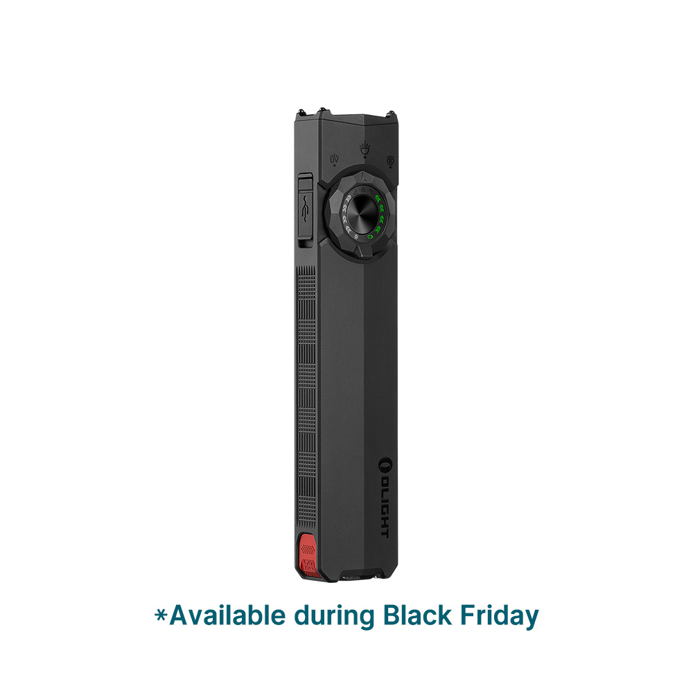 ArkTac All-in-One Flat Tactical torch with UV Light, Floodlight, Red Light & Spotlight