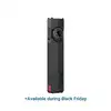 Olight Arkfeld Pro flat EDC flashlight with green laser and UV light on white background