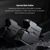 Olight Osight red dot sight mounted in a rearward position on a pistol slide for clearance and faster dot acquisition.