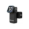Olight black clip-on LED flashlight with adjustable pivoting head and control dial on white background