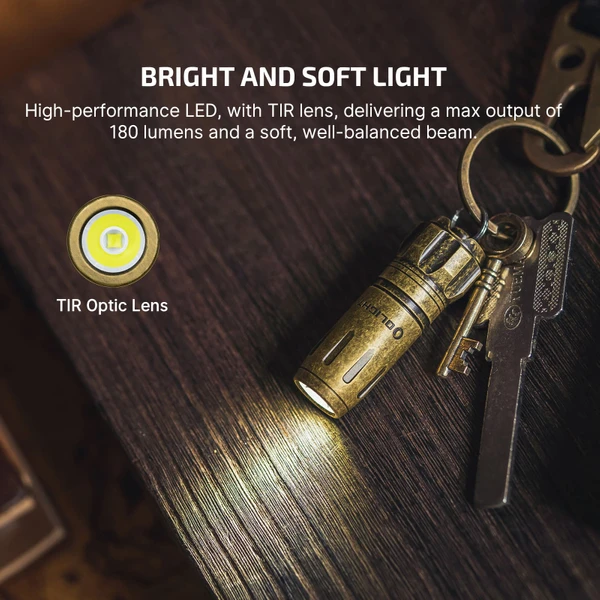 Edc Keychain Rechargeable Flashlight Olight I18 Brass: USB-C EDC
