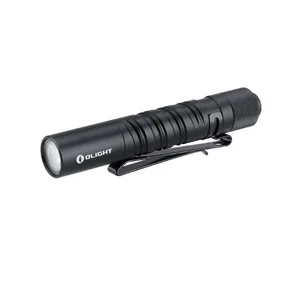 Olight black Baton 3 everyday carry compact flashlight with pocket clip