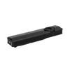 Olight Arkfeld Pro black flat EDC flashlight with green laser pointer and UV light on white background