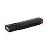 Olight Arkfeld Ultra black flat EDC flashlight with dual light sources and textured grip on white background