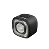 Olight Black Wyvern Bike Headlight Angled View with Compact Lens and Top Power Button for Night Cycling Safety