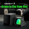 OSIGHT X green dot sight with magnetic charging cover and durable OAL housing, offering a large field of view.