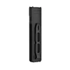 ArkTac Ultra matte black flat tactical flashlight with integrated pocket clip isolated on white background