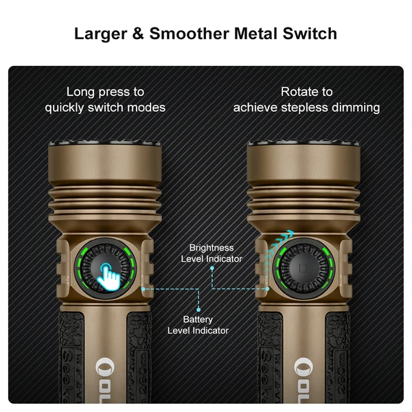 Seeker 4 Pro LED Torch 4600 Lumens USB -C Rechargeable - Olight UK