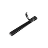 Sleek black metal cigar holder clip isolated on a white background