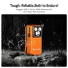Olight Orange OCLIP PRO clip light with multiple emitters, IPX6 waterproof in a wet outdoor scene for rugged use.