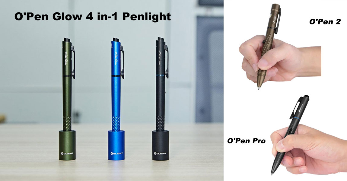 OLIGHT O'pen Glow & Oclip pro 2個セット OLIGHT O'Pen Glow EDC Pen Light, 120 Lumens with Green Beam